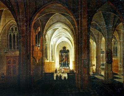 Interieur van een kerk door Pieter the Elder Neefs